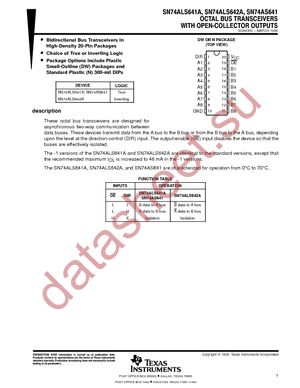 SN74AS641DWG4 datasheet  